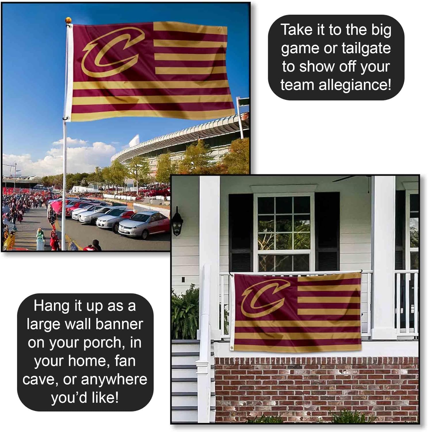 Cleveland Cavaliers American Nation 3x5 Flag - Image 4