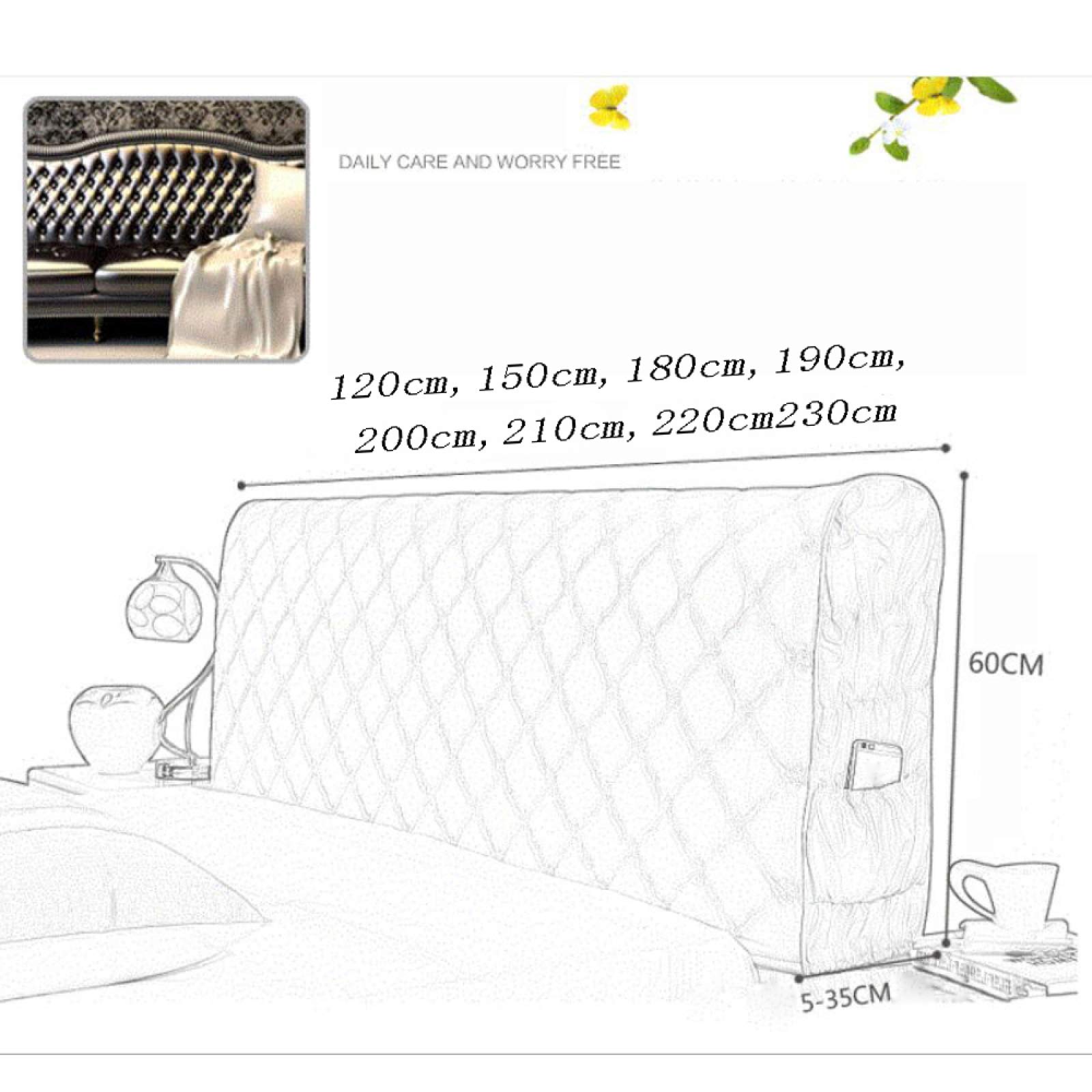 XXIUDEE Universele hoezen voor hoofdeinde voor bed, all-inclusive
