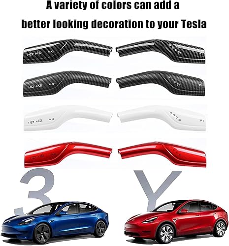 Miniatura 5 de Compatible con 2021-2023 Modelo 3 Modelo Y Cubierta de palanca de cambios de columna, mejor modelo Y, accesorios de protección interior para