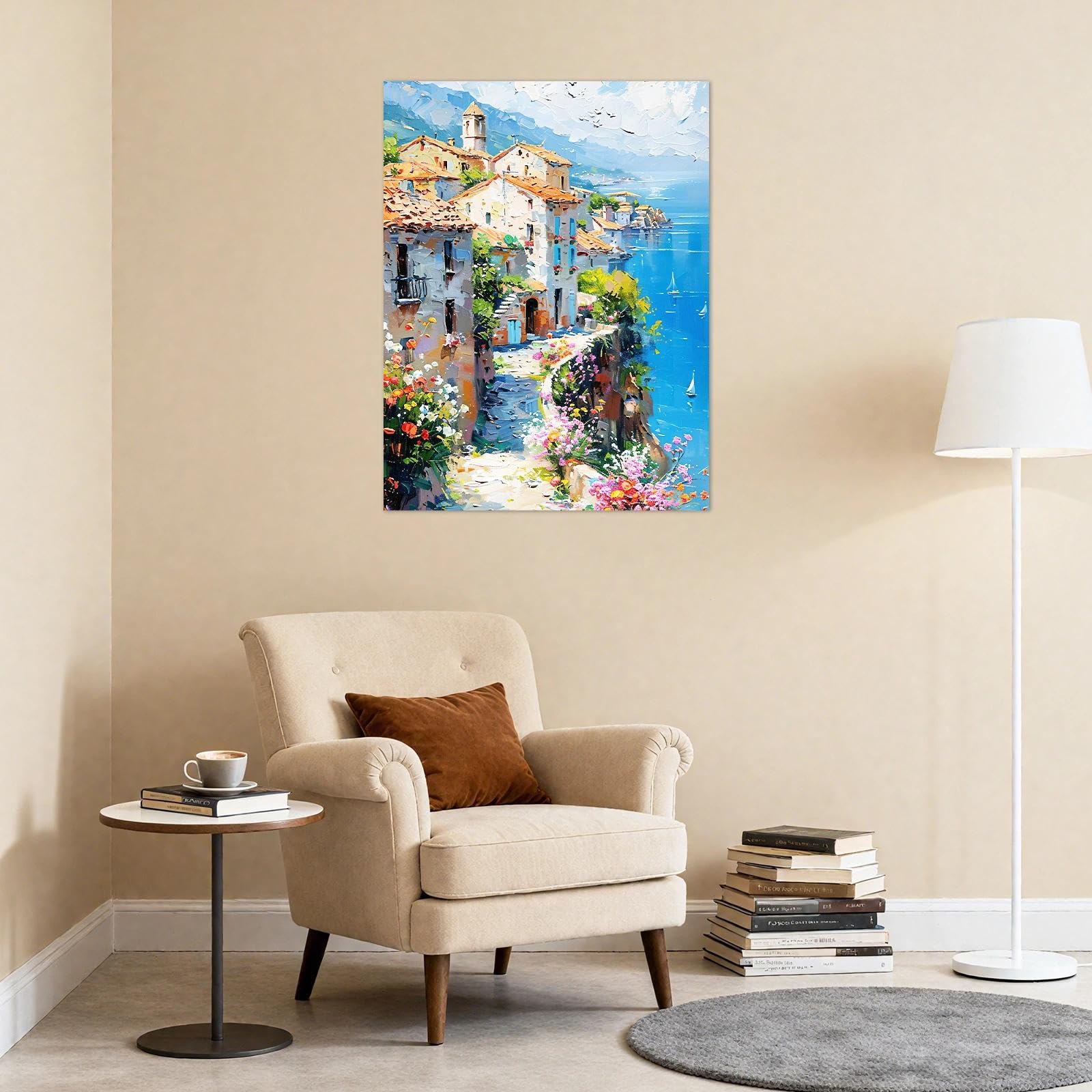 Chiluxendo Juego de 2 Lienzos para Pintar con Marco, Lienzos, Lienzo Algodón Sin Ácidos, Canvas para Pintar Óleo, Acrílico, Gouache, Acuarela(Blanco, 50cm × 70cm)