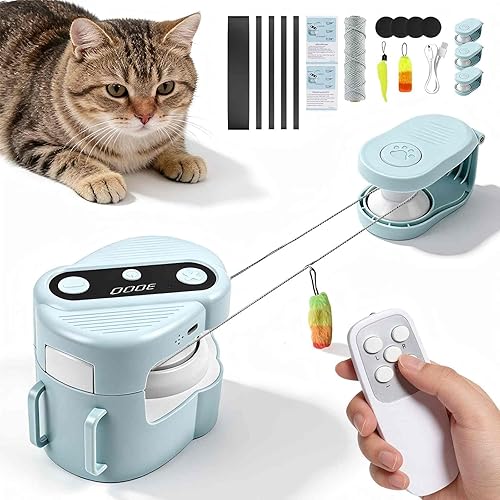 Interactive Cat Toy for Indoor Cats, 3 Speed Auto/Manual Cat