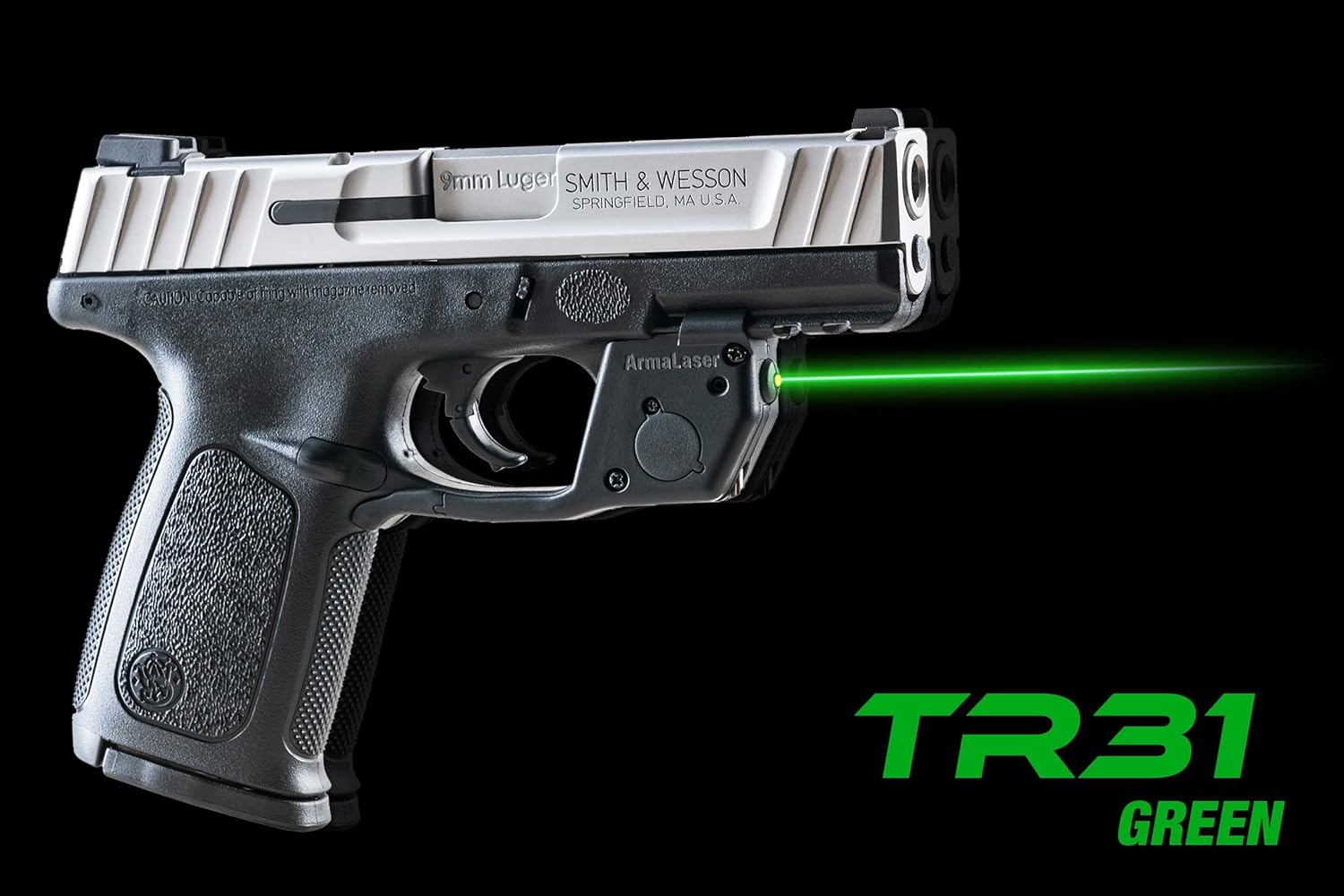 ArmaLaser TR31G Designed to fit S&W Smith and Wesson SD9VE and SD40VE Ultra Bright Green Laser Sight with GripTouch Activation