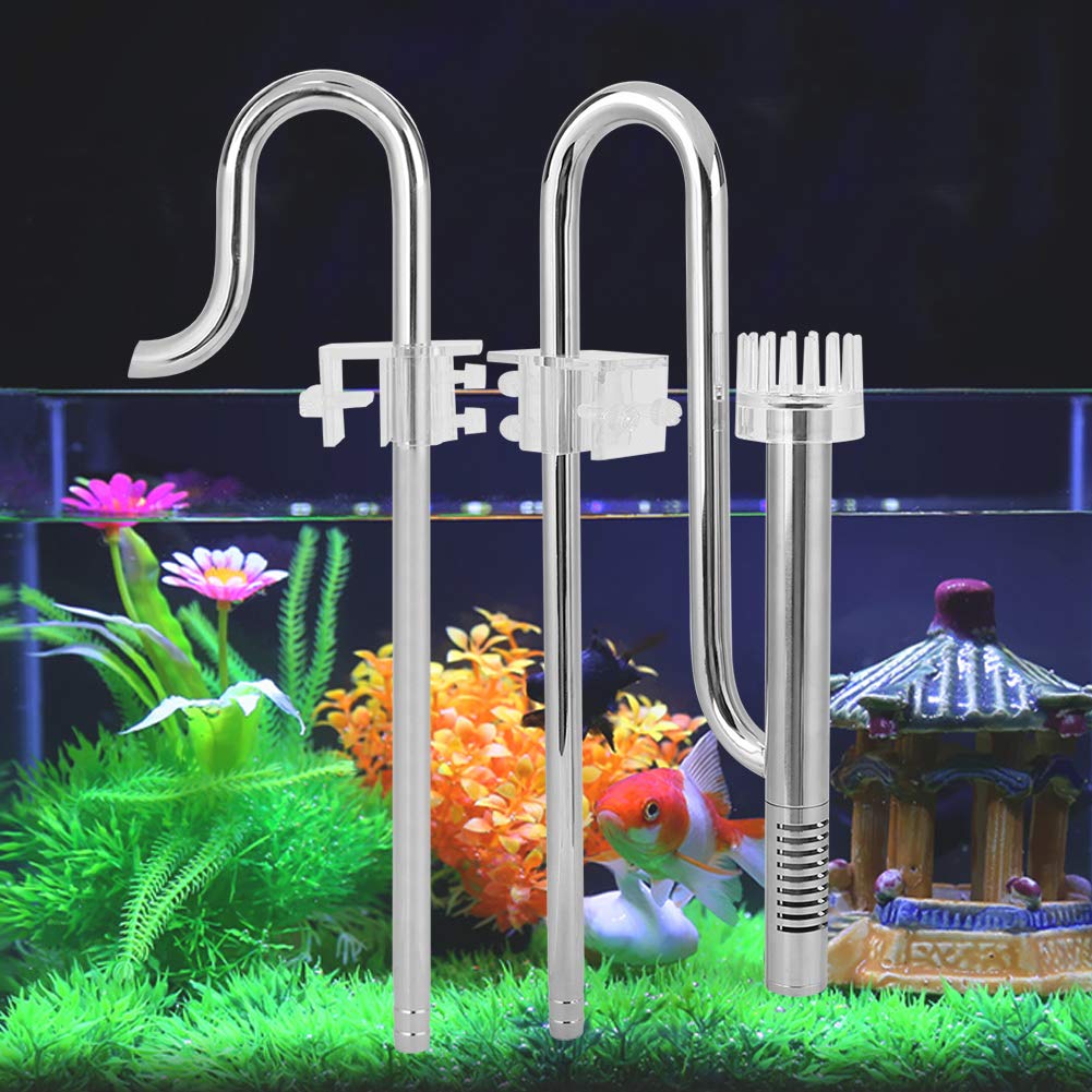 Akwarium Oil Film Skimmer Pipe, Fish Tank Filtr Rury Rury Odpływowe Ze Stali Nierdzewnej Rury Akwarium Powierzchnia Nie Skimmer (12mm)