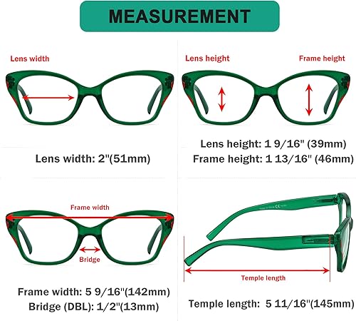 Miniatura 3 de Eyekepper Gafas de lectura para las mujeres Cateye Ladies Readers - Verde +1.75