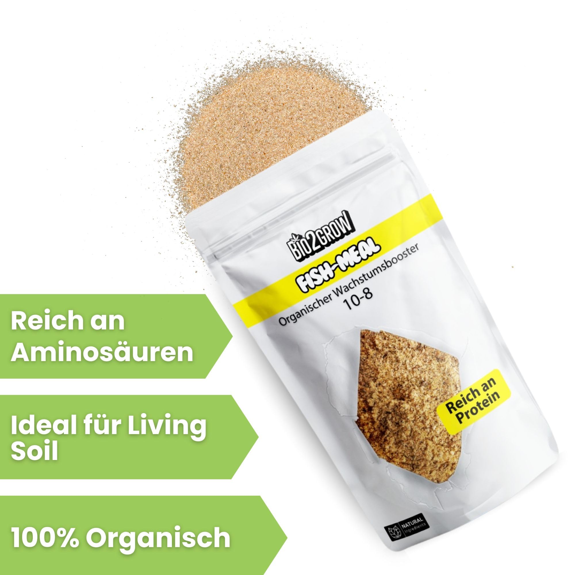 Fish Meal 3,5KG – Natürlicher Fischmehl Dünger – Organischer Stickstoff & Phosphor – Für Wachstum & Blüte