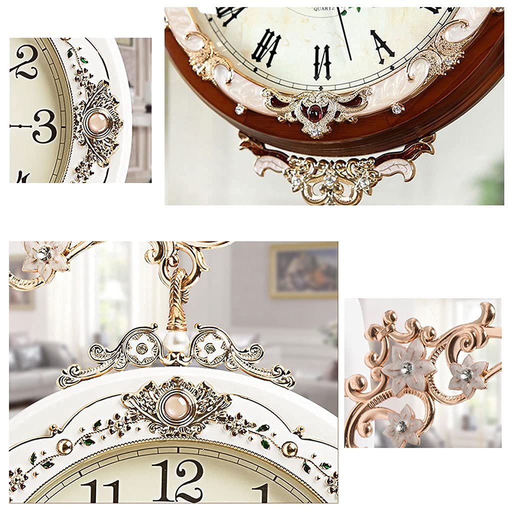 装飾両面壁掛け時計　ヨーロピオンスタイル　オフホワイト 装飾両面壁掛け時計 ヨーロピオンスタイル オフホワイト 装飾両面