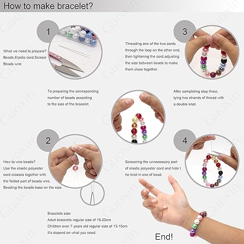 Miniatura 5 de 200 cuentas de perlas de cristal, perlas de imitación, redondas, checas, diminutas y satinadas, espaciadoras sueltas a granel con agujeros, hechas a