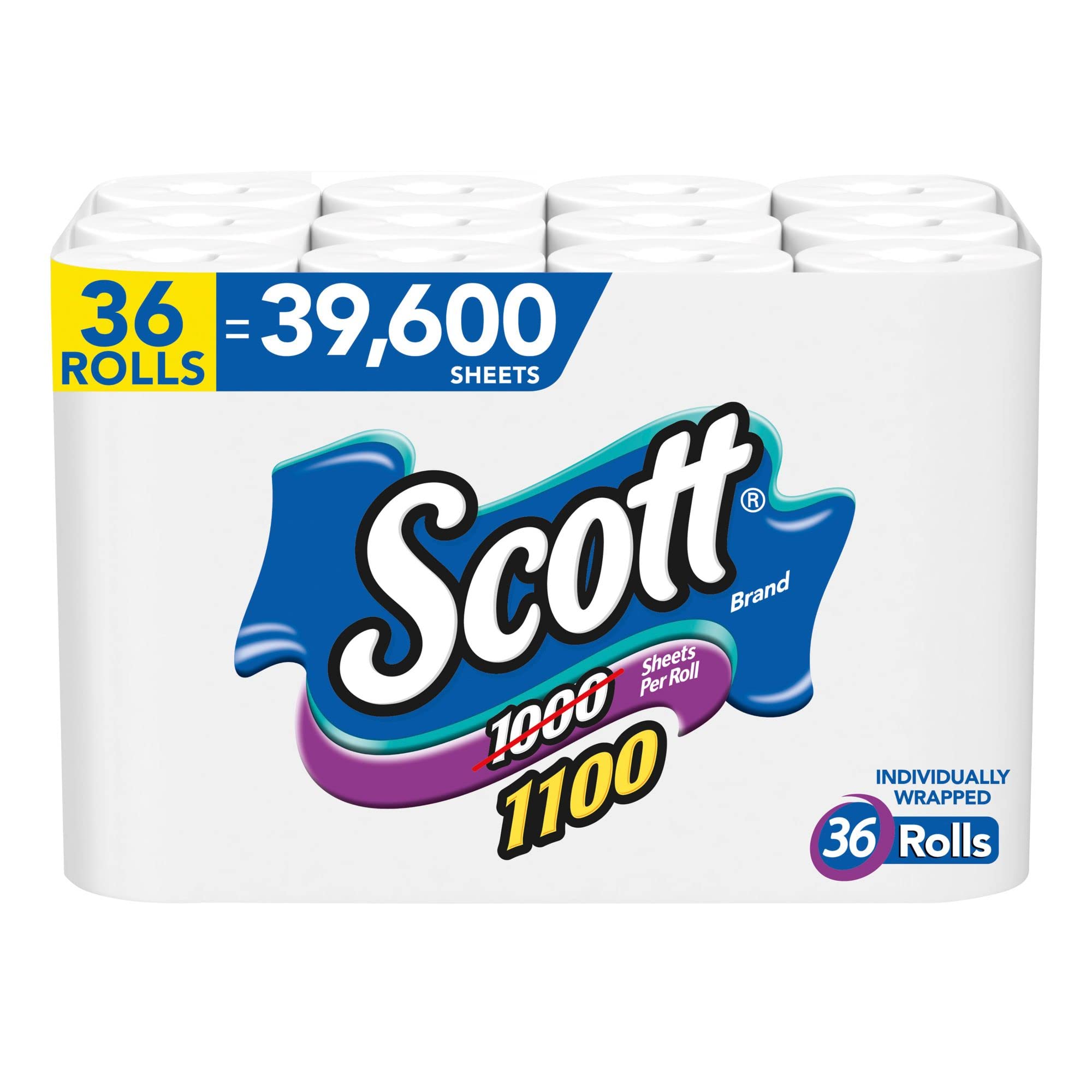 Scott Tissue, 1000 Sheets Per Roll, 36 Piece