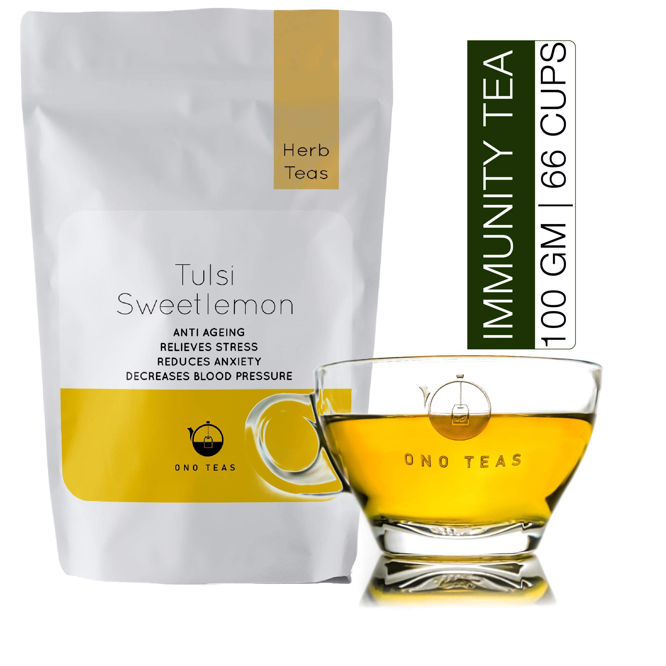Buy Ono Teas Tulsi Sweet Lemon (50 Grams 25 Cups) with Green Tea, Ram