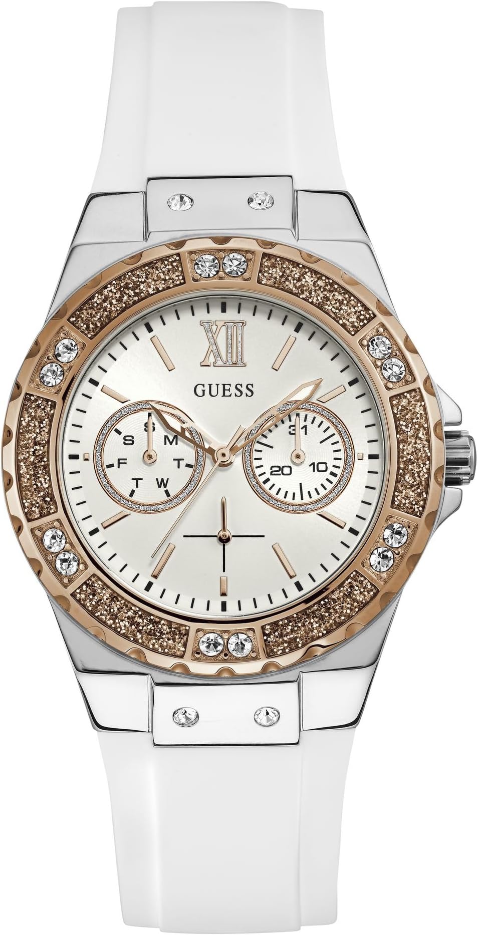 Women's Stainless Steel + Stain Resistant Silicone Watch