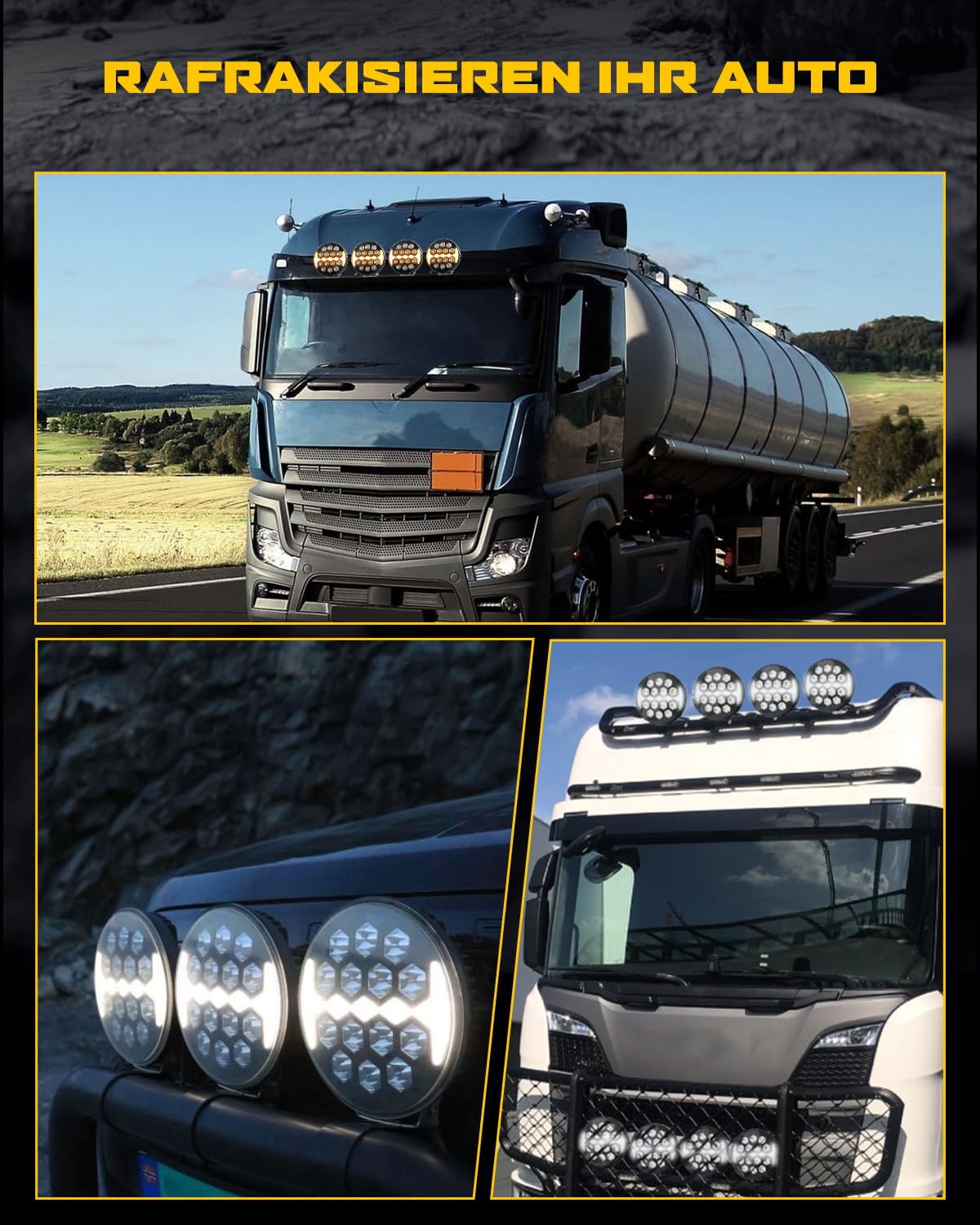 CO LIGHT 9 Zoll 2PCS LED Fernscheinwerfer 12/24v，120W 32000LM Runder Arbeitsscheinwerfer mit ECE Zulassung Tagesfahrlichter Willkommenslichter für Traktor Geländewagen Bagger SUV ATV LKW