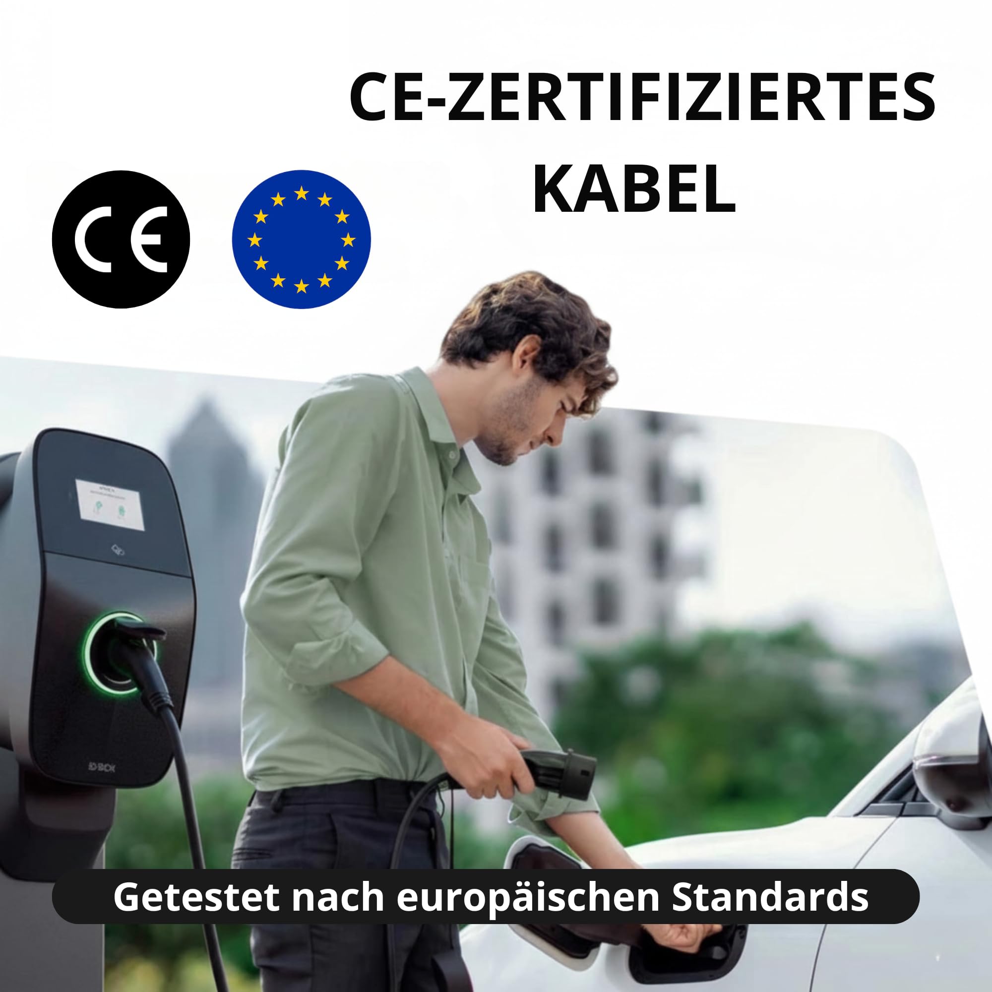 LDY Typ 2 Ladekabel 11kw 15 Meter, Kabel Elektroauto Modus 3 / 16A / 3-Phasig, Ladekabel Elektroauto Typ 2 auf Type 2, Ladekabel e Auto