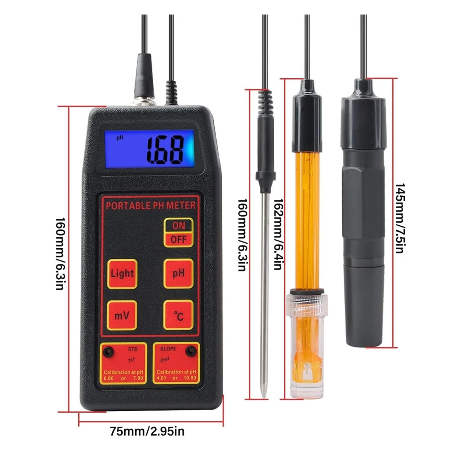 Misuratore di Temperatura PH ORP Ad Alta Precisione Tester MV Portatile Sensore Acquario Piscina Monitor qualità Del'acqua Penna for Acqua Rilevamento Rapido E Preciso