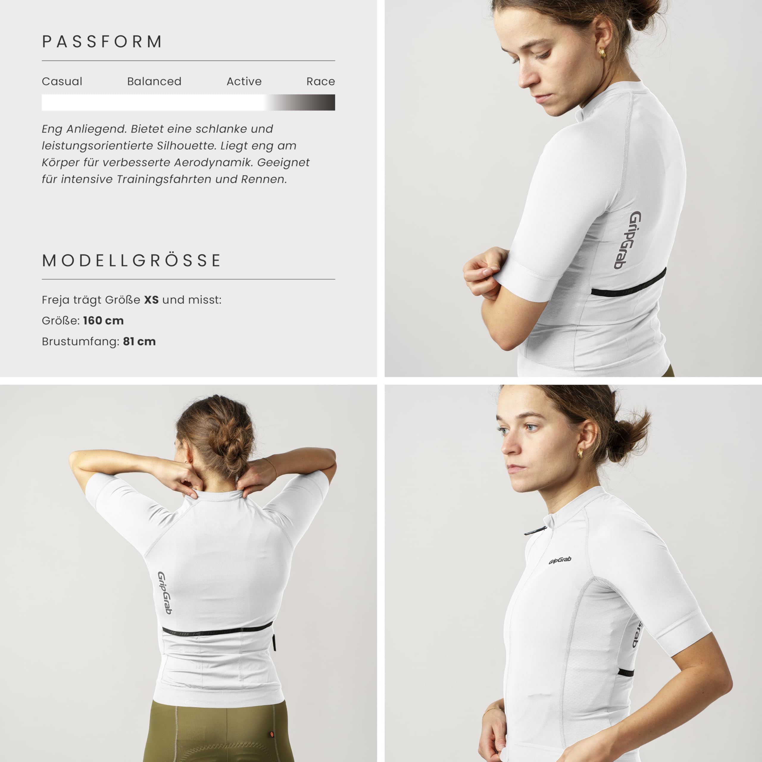 GripGrab PACR Radsport Kurzarmtrikot Damen - Sommer Rennrad Trikot Aero | Enganliegende Aero-Performance-Passform, Mesh-Einsätze für Belüftung, 3 Rückentaschen & YKK-Reißverschluss, MTB & Gravel