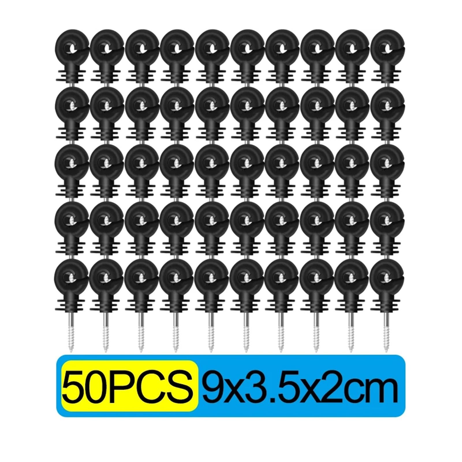 Isolatori per Recinto Elettrico 50/5 Pezzi Isolatori for recinzioni elettriche agricole for collegamenti sicuri dei Cavi Isolatori for recinzioni elettroniche for Bestiame pascoli(50PCS)