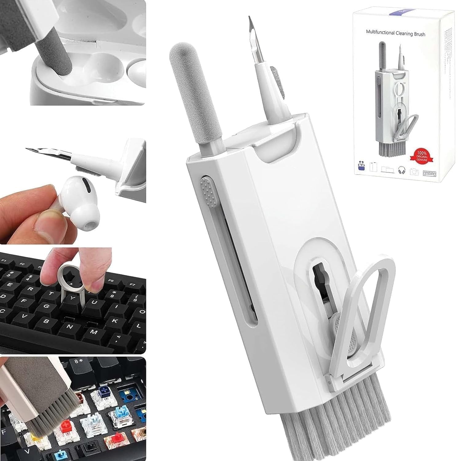 Mcare Multifunctional 8-in-1 Gadget Laptop Earbuds Cleaning Kit with Mobile Holder for Smartphone, Tablet, Laptop, Earbuds (B0D7H687SZ) Amazon Price History, Amazon Price Tracker