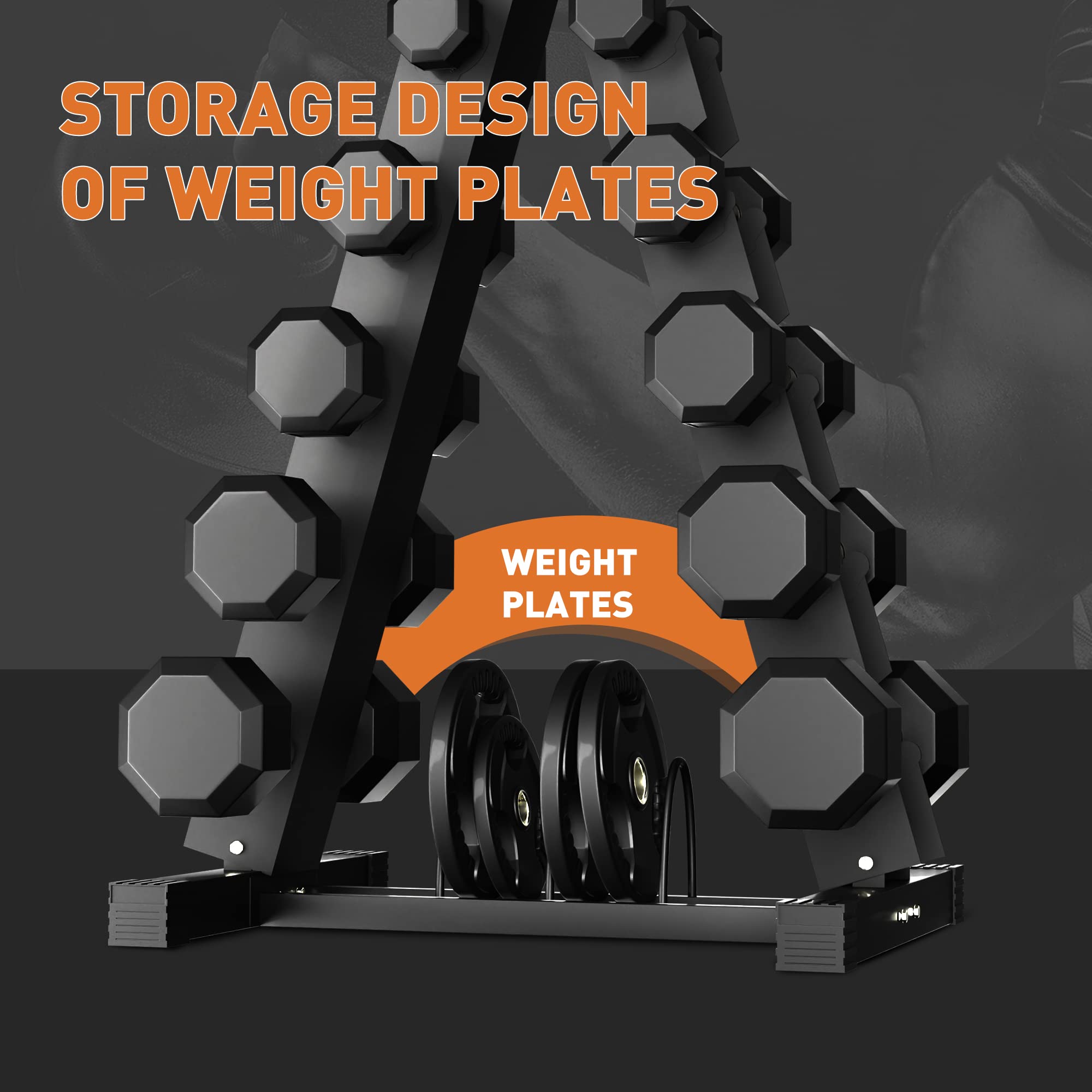 Snapklik.com : Holleyweb A-Frame Dumbbell Rack, Weight Rack For Home ...