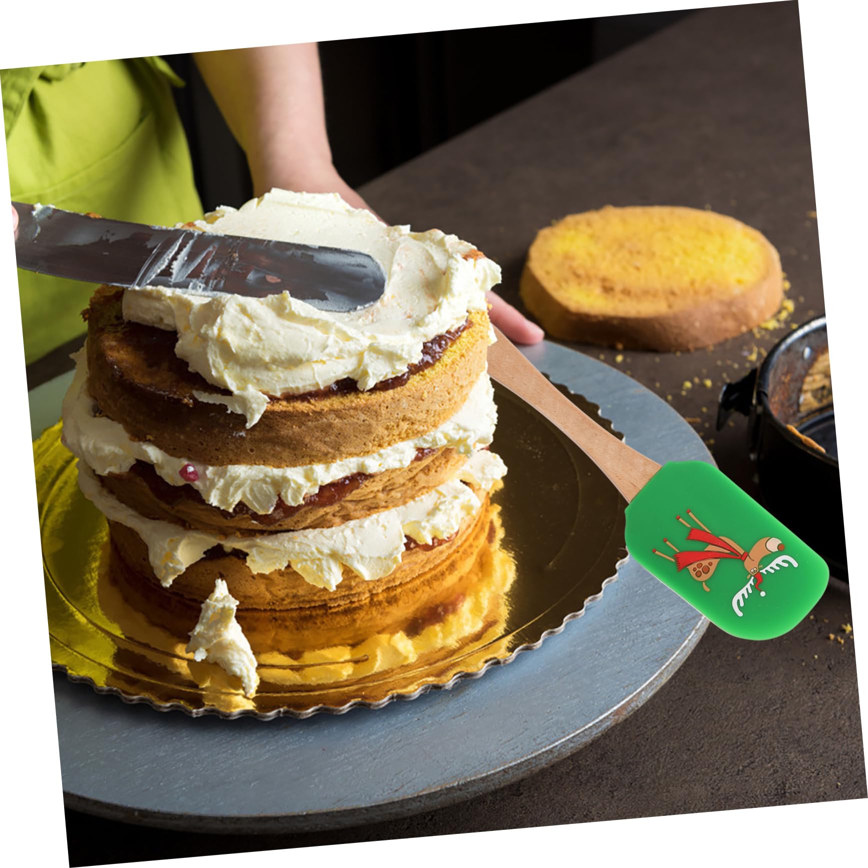 TOPBATHY 4pièces Grattoir Patisserie Silicone Raclette à Crème Pour Gâteaux Ustensiles De Pâtisserie Spatule à Beurre