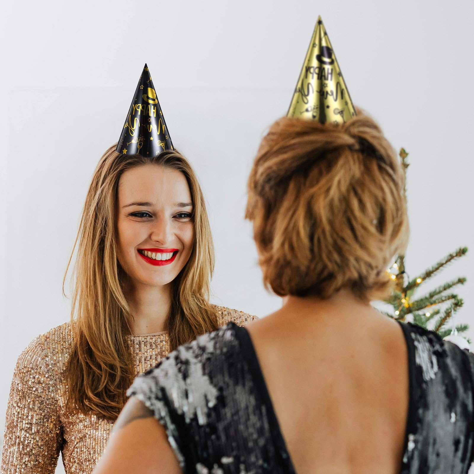 30 pezzi Cappelli Cono per Festa di Capodanno e Colorata Adatti per Adulti Decorazioni Festive per Capodanno