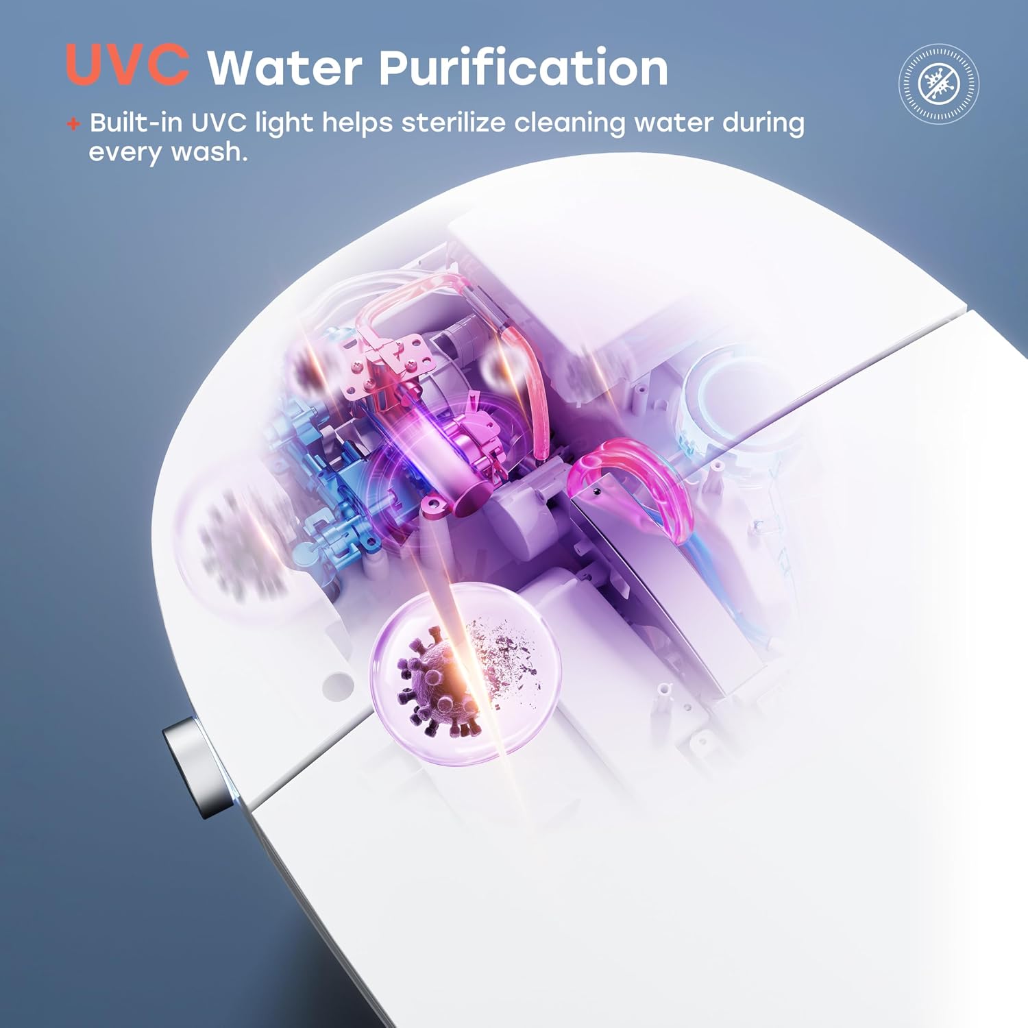 HOROW T33 Smart Toilet With Bidet Clean Water Washing, Plasma Air, ADA Compliant One Piece Toilet with Ultra-Powerful Flush, Heated Toilet Seat, Warm Dryer, Night Light, Deodorization thumbnail