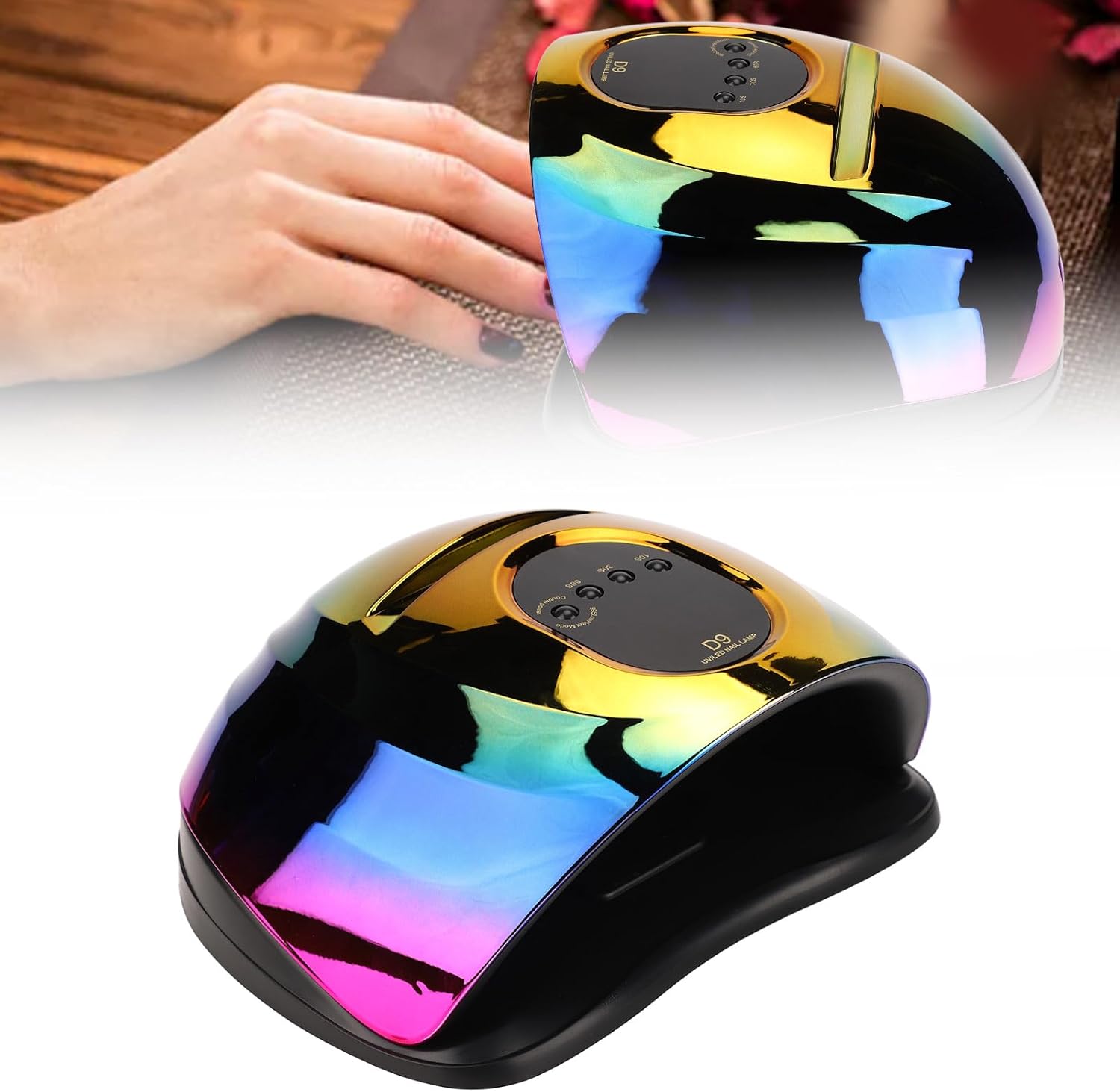 150W LED Nail Lamp, Professional Nail Gel Dryer Light Fast Curing Drying Polishing 57LEDs Finger Toe Nail Art Machine with Automatic Sensor LCD Display for Acrylic Nails Gel Polish