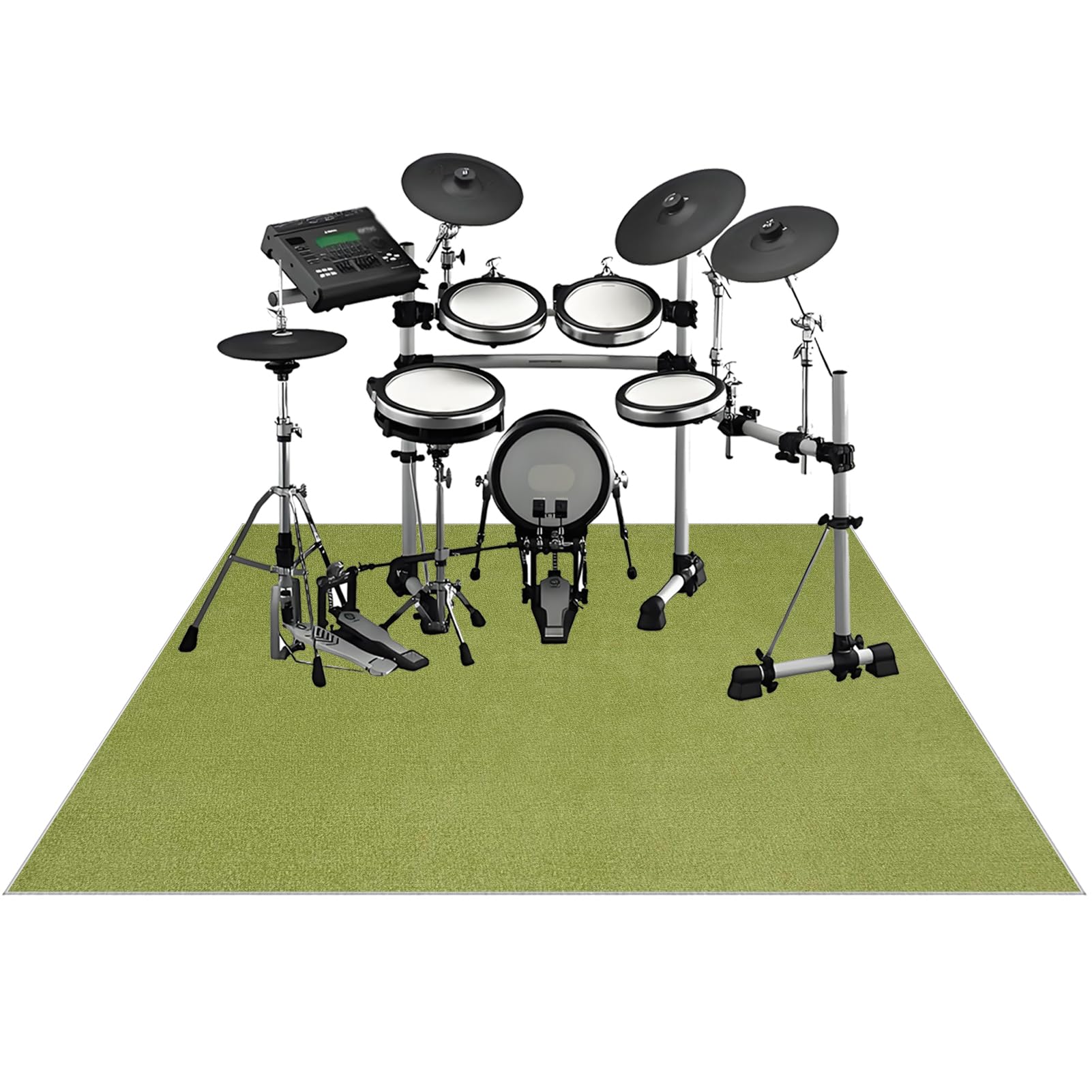 Drumming Drum Rug 100 x 80 cm Non Slip Soundproof Drum Mat, Electronic Drum Carpet Musical Instrument Pads Drums Set Rug Soundproof Drum Blanket Professional Non-Slip Rugs Musical Instrument Mat