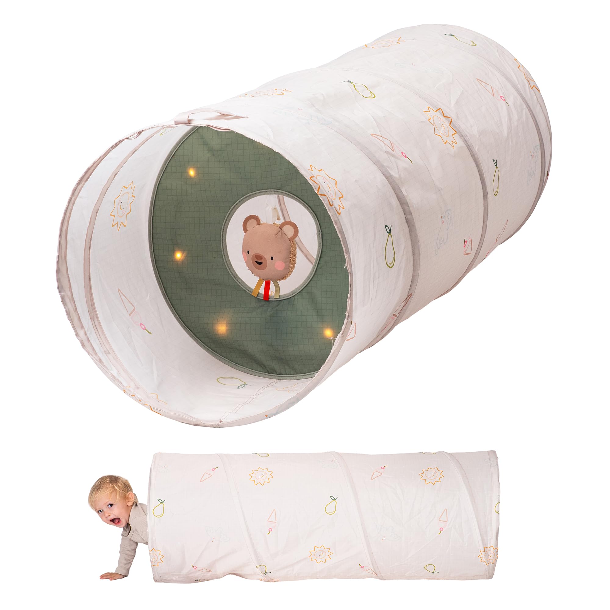 Taf Toys 13635 - Túnel de Juegos para bebés +6 Meses - Ideal para Explorar y desarrollar la coordinación - 45 x 120 cm