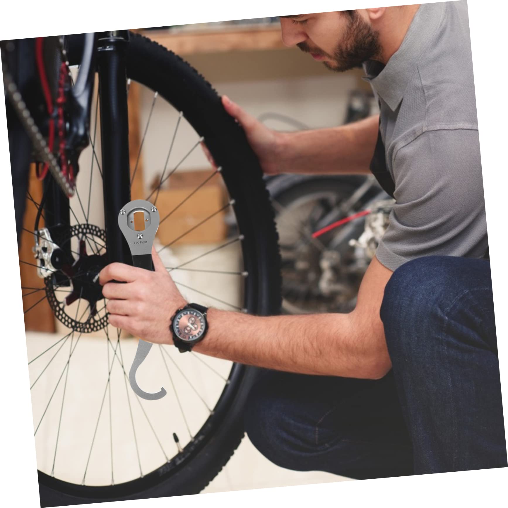 Happyyami para Pedalier de Bicicleta de Gancho Inoxidable Diseño Ergonómico 1 Juego para Ciclistas Reparación de Bicicletas Herramienta de Desmontaje