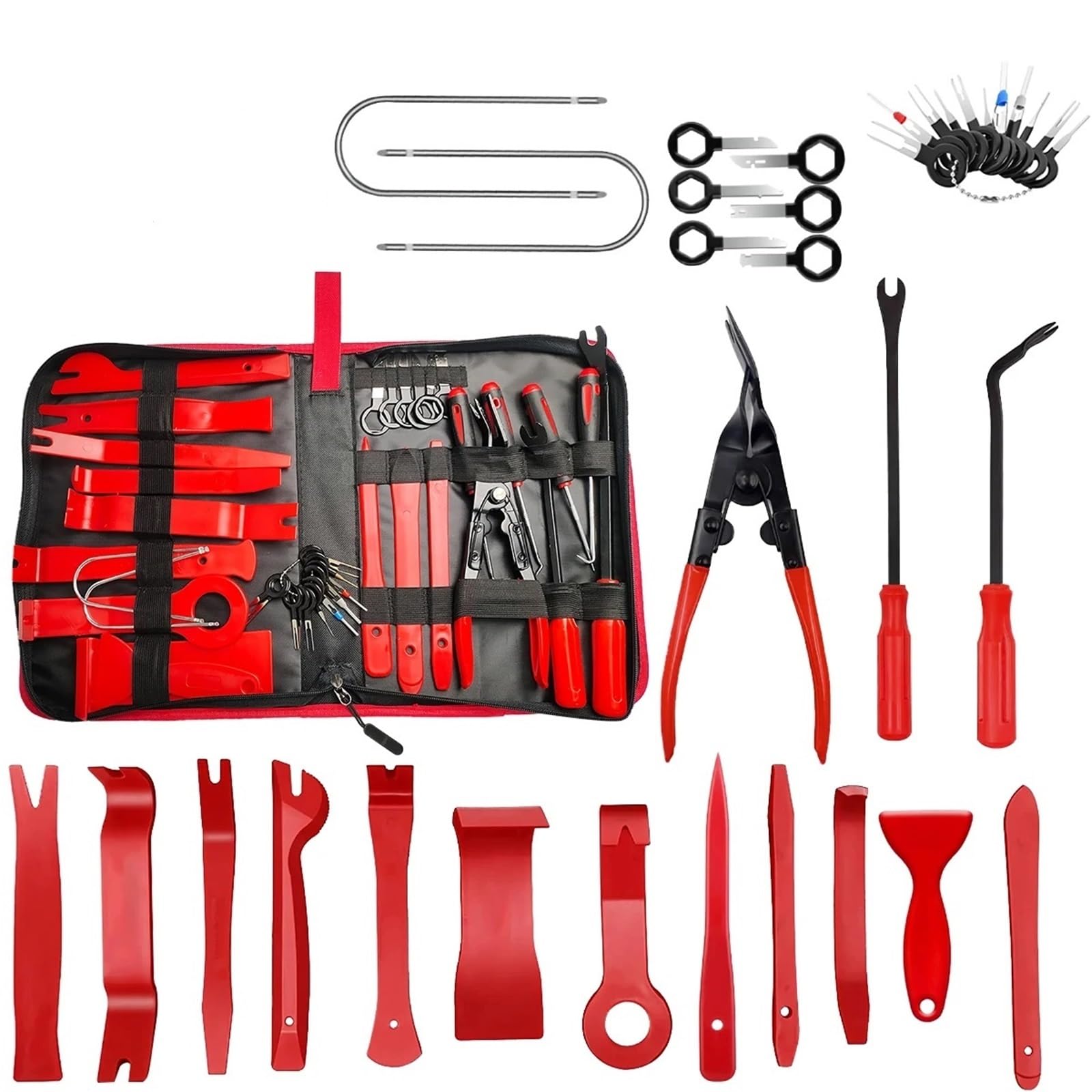 Herramientas for el Coche, Kit de desmontaje del Interior, Herramienta for Quitar molduras Paneles, desmontadores plástico for, Caja Herramientas Completa Manual para Hogar o Garaje(25PCS (Box))