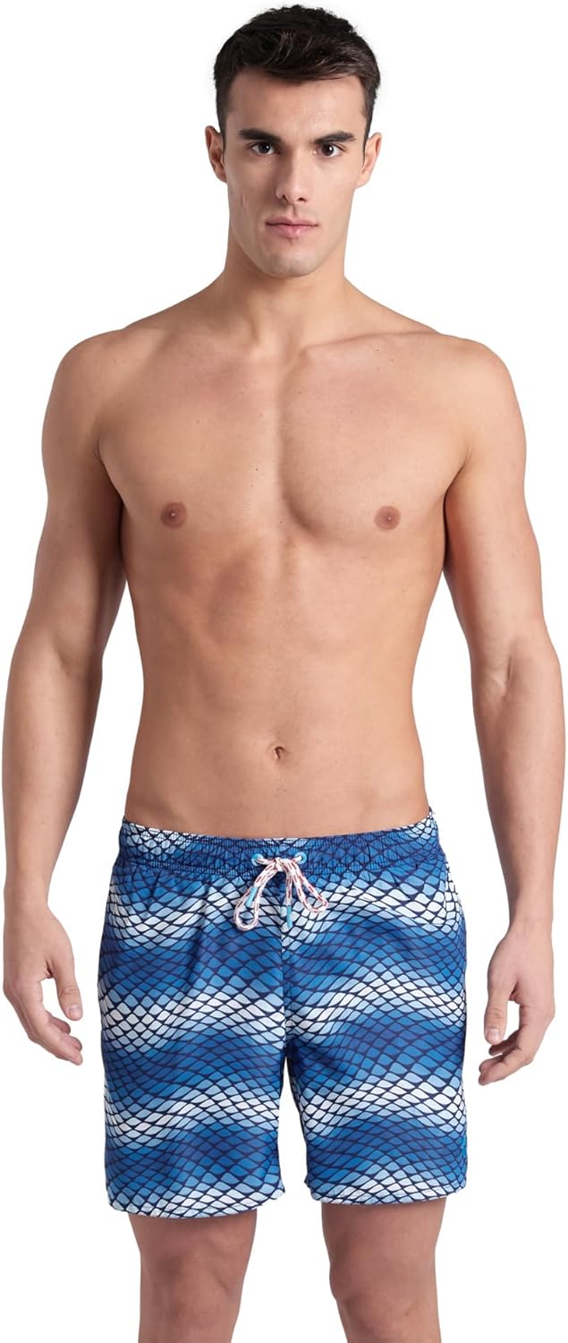 ARENA Men's Men’s Water Prints Allover Boxer Beach Shorts Pool Water Sports Swimming