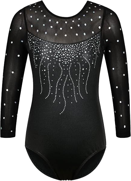 ZNYUNE Ragazza Body Ginnastica Manica 3/4 - 1