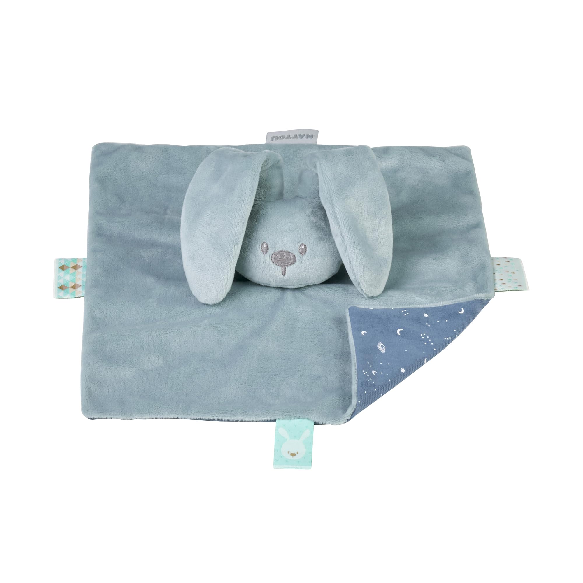 Nattou Comforter Doudou Rabbit Lapidou, 27 cm, Lapidou Copper Green