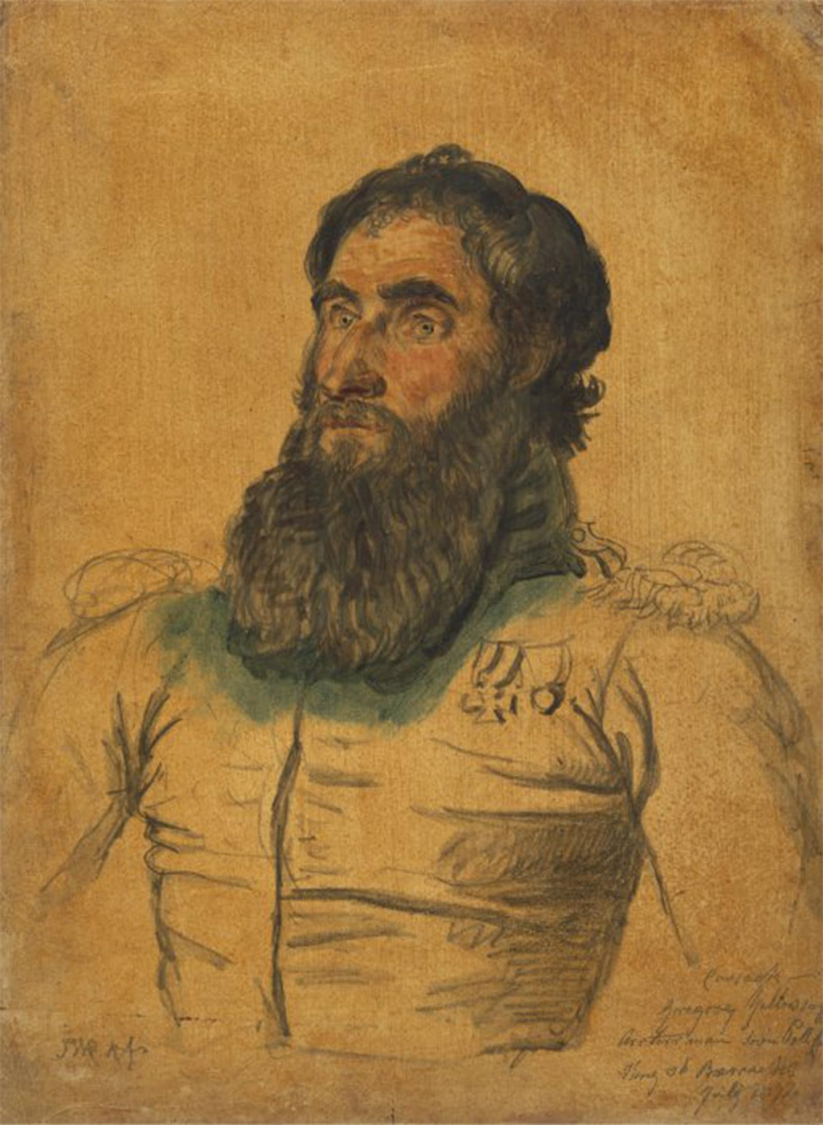 ARTXLXXBN Famous Art Print Poster Vintage Wall Art Study of a Cossack Gregory Yellowstuff by Famous Artist Canvas Art Poster for Home Decor 60x90cm