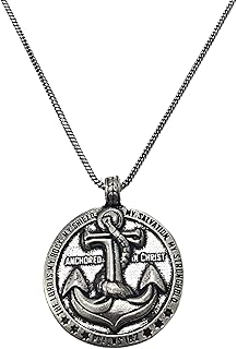 Anchored in Christ - Religious Gifts Pendant for Men & Women | PSALM 18:2 Locket with Chain Christian Gift