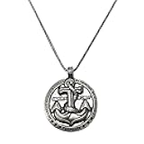 Anchored in Christ - Religious Gifts Pendant for Men & Women | PSALM 18:2 Locket with Chain Christian Gift