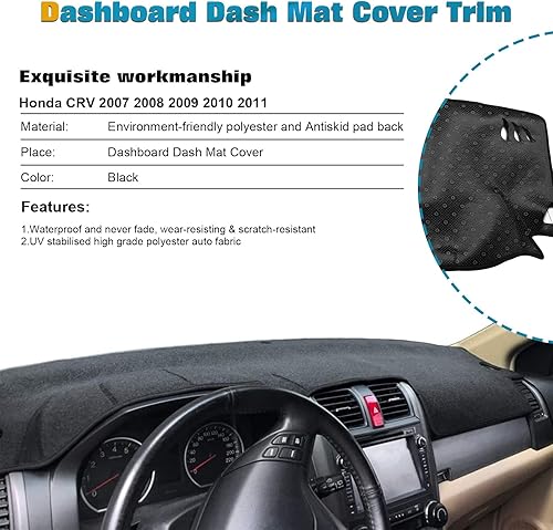 Miniatura 2 de x xotic tech Alfombrilla para Consola Central del Tablero Precortada Antideslizante Parasol Protector Solar Antirreflejos Alfombra Almohadilla del