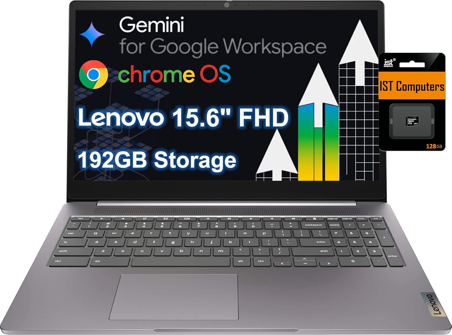 IdeaPad 3i FHD office Chromebook 192GB storage