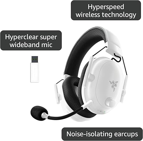 Vista 23 de Razer BlackShark V2 Pro Auriculares inalámbricos para juegos: sonido envolvente espacial THX 7.1, controladores de 1.97 pulgadas, micrófono Negro