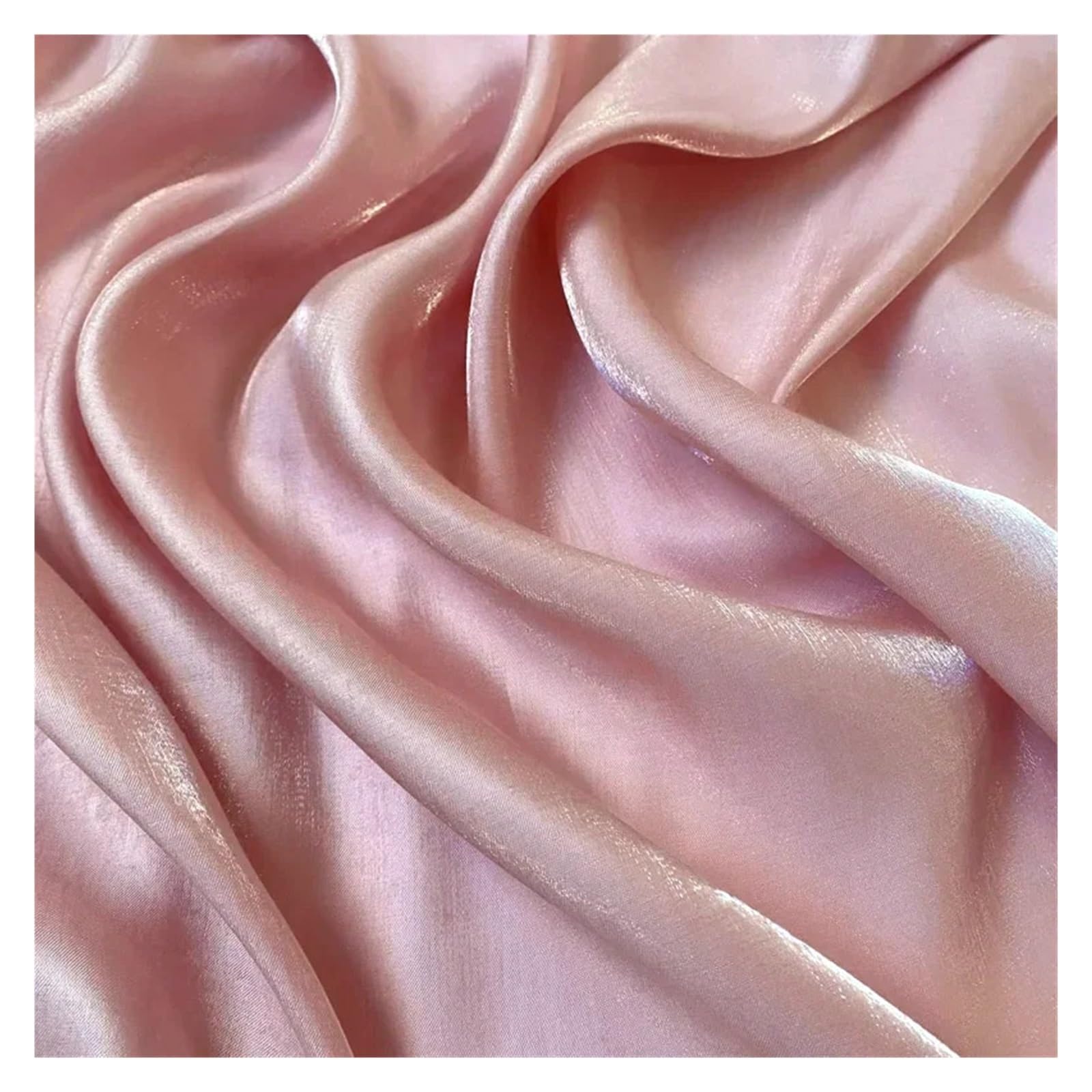 Satin Fabric, Rayon Polyester, Multicolor, 150cmx(1-10) Yard for Sewing(Color05,150cmx1yard)