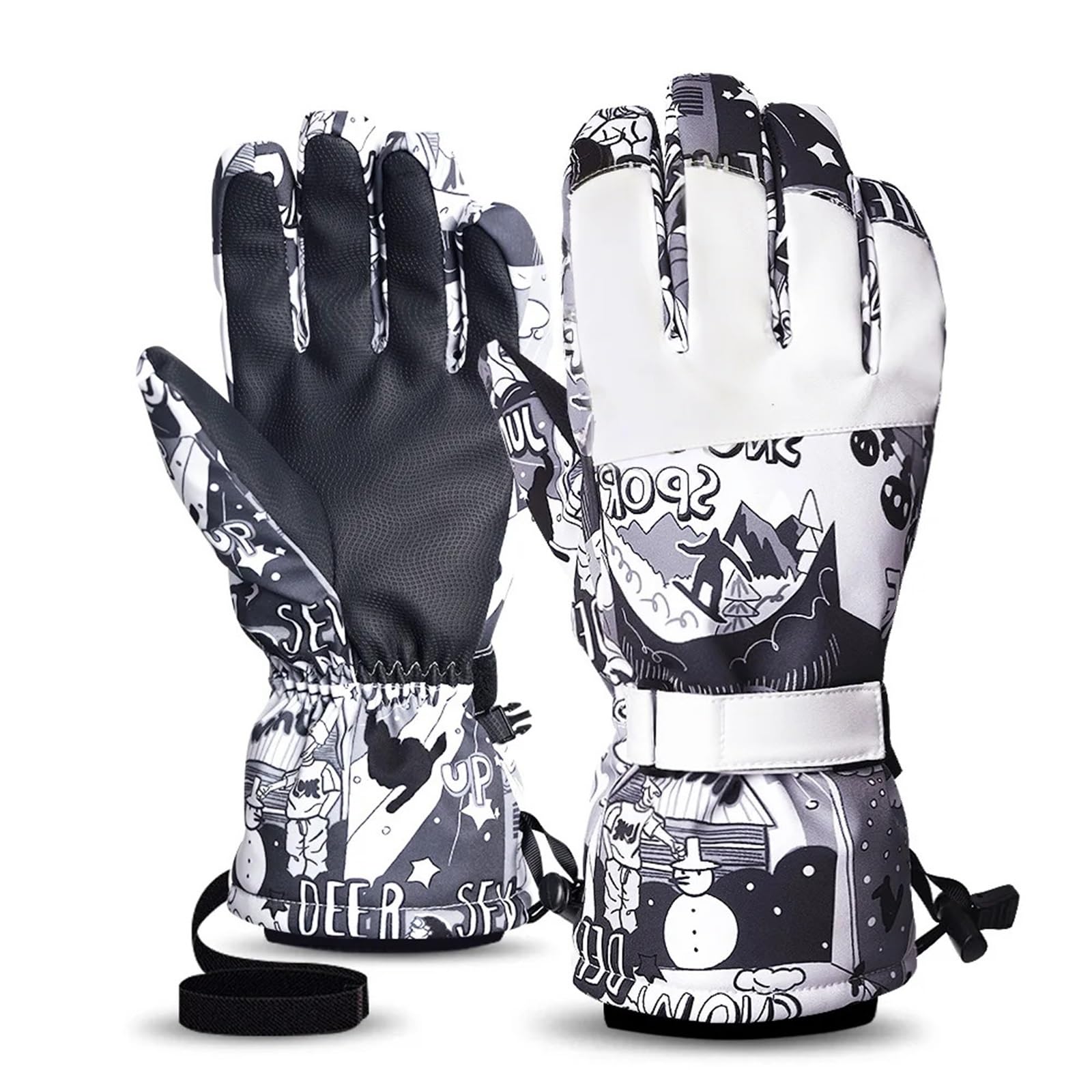 Guanti Da Sci Guanti da sci a cinque dita con touch screen, invernali, antiscivolo, caldi, impermeabili, spessi, for lo sport