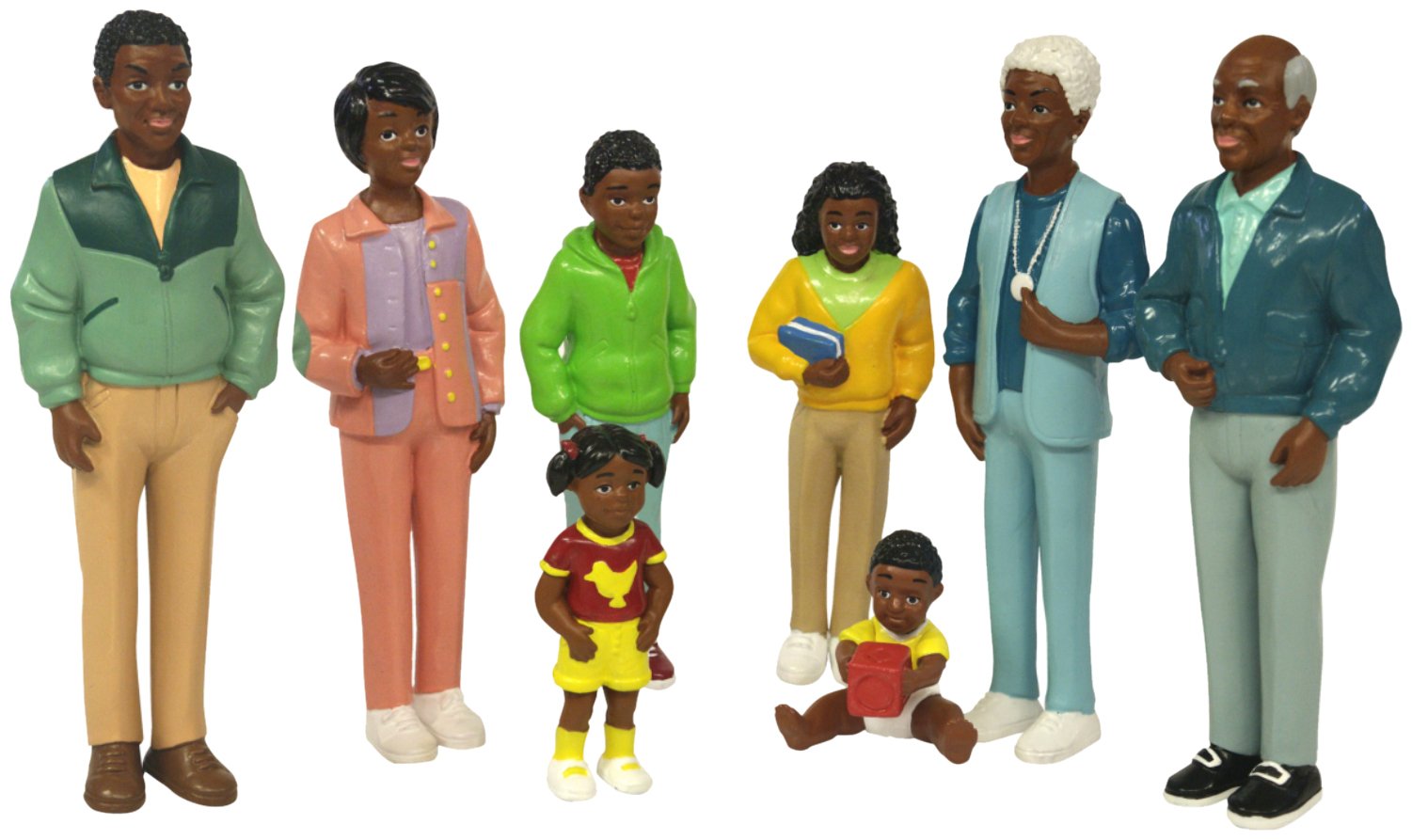 Miniland Miniland27396 African Family 8 Figures, Multi-Color