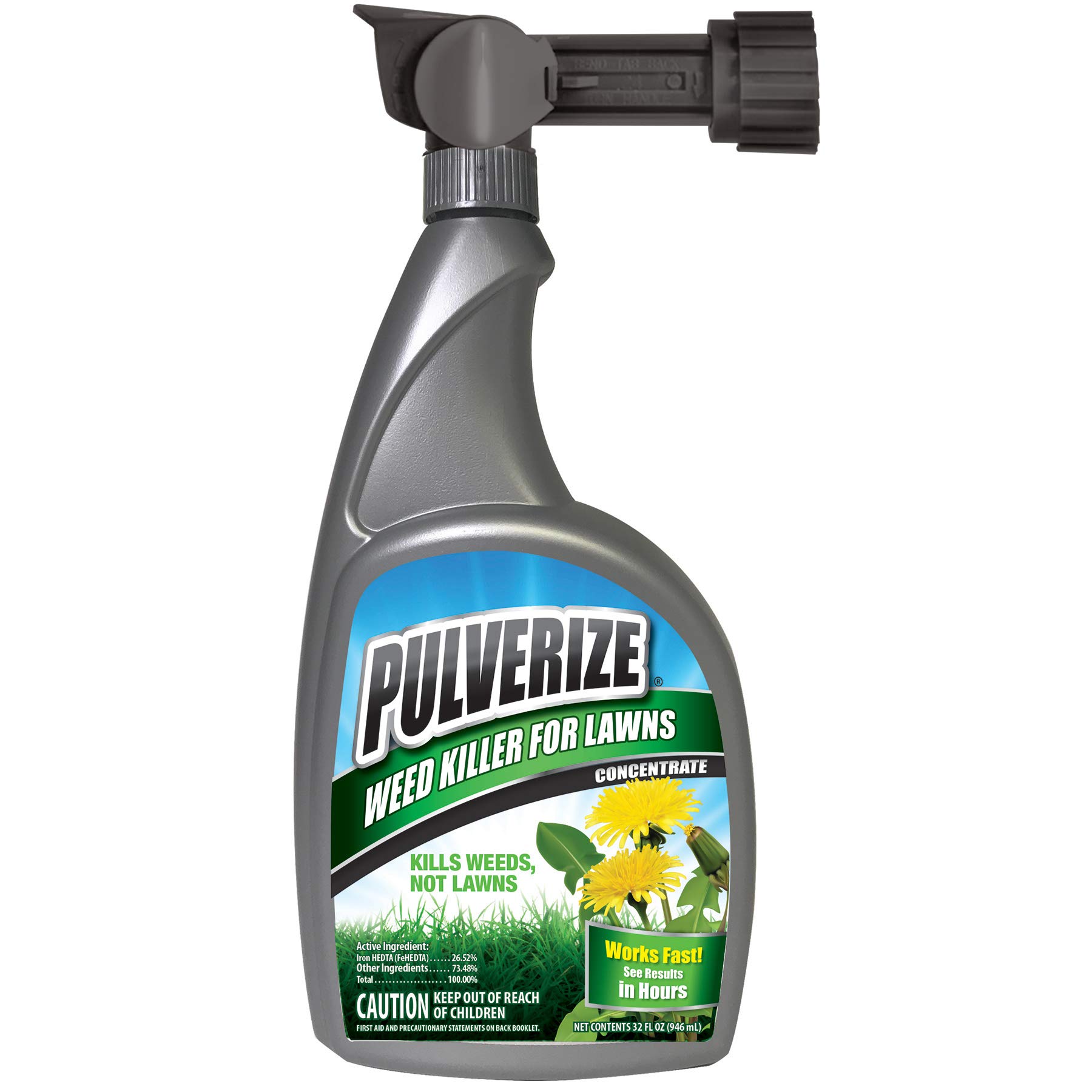 Pulverize Weed Killer for Lawns - Ready-to-Use Hose End Liquid Concentrate