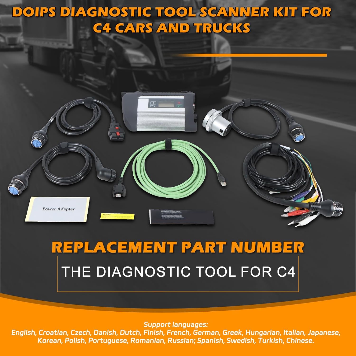DOIPS Diagnostic Adapter Tool Communication Adapter Tool Compatible with C4 Cars and Trucks
