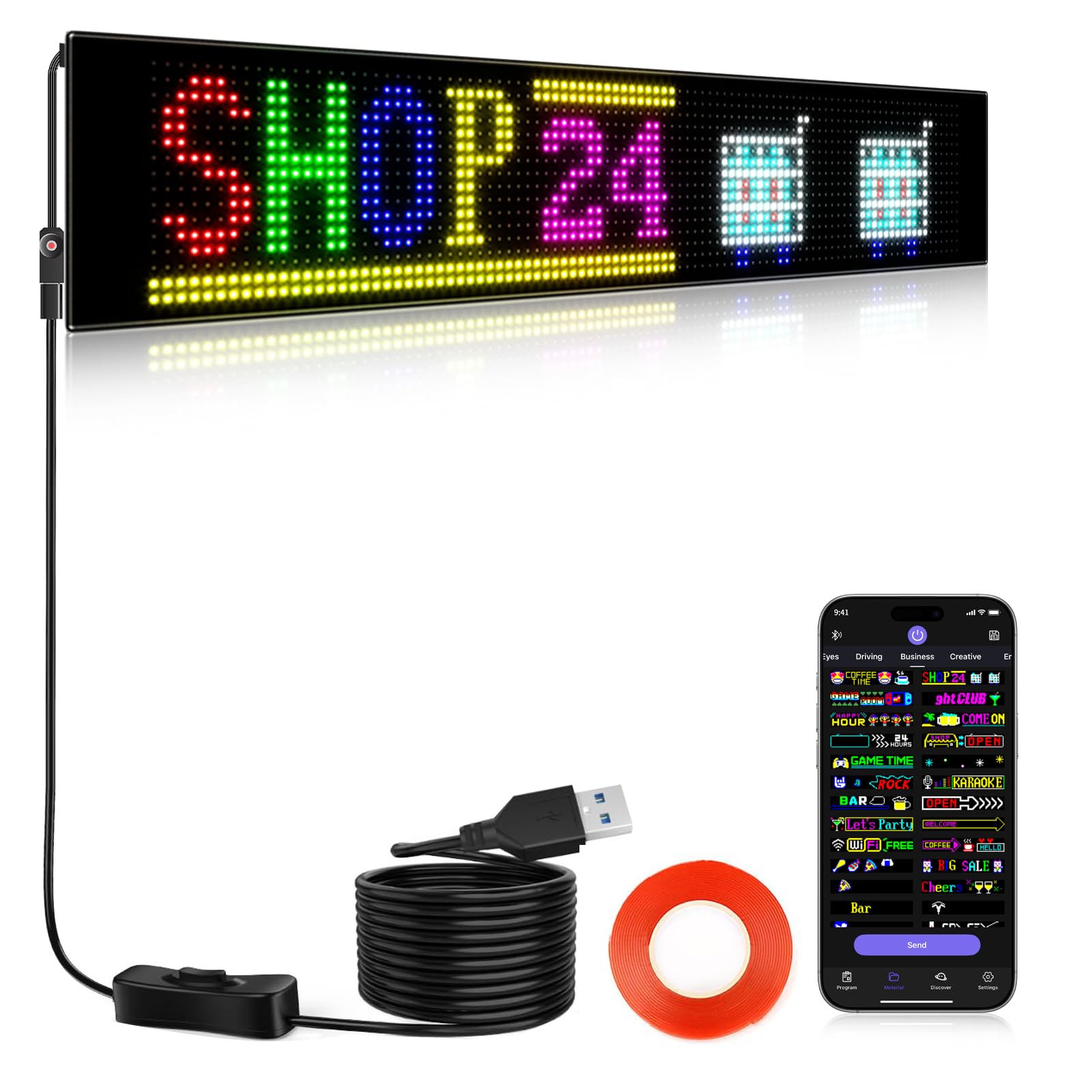Amazon.com : KJOY Huge Bright Devil Eyes LED Light for Car，23''x5