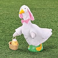 Vista 8 de Fox Valley Traders Gaggleville - Conjunto de ganso de conejo de Pascua, se adapta a la estatua de bebé de 17 pulgadas de alto