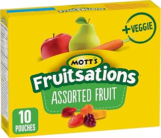 Mott's Fruitsations Fruit Flavoured Snacks, Assorted Fruit, Gluten Free, Kids Snacks, 10 ct
