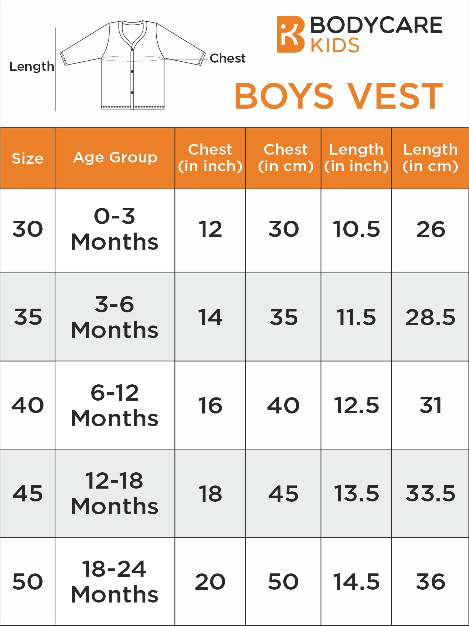 BODYCARE Boys Round Neck Sleeveless Vest Pack of 6 - White 3
