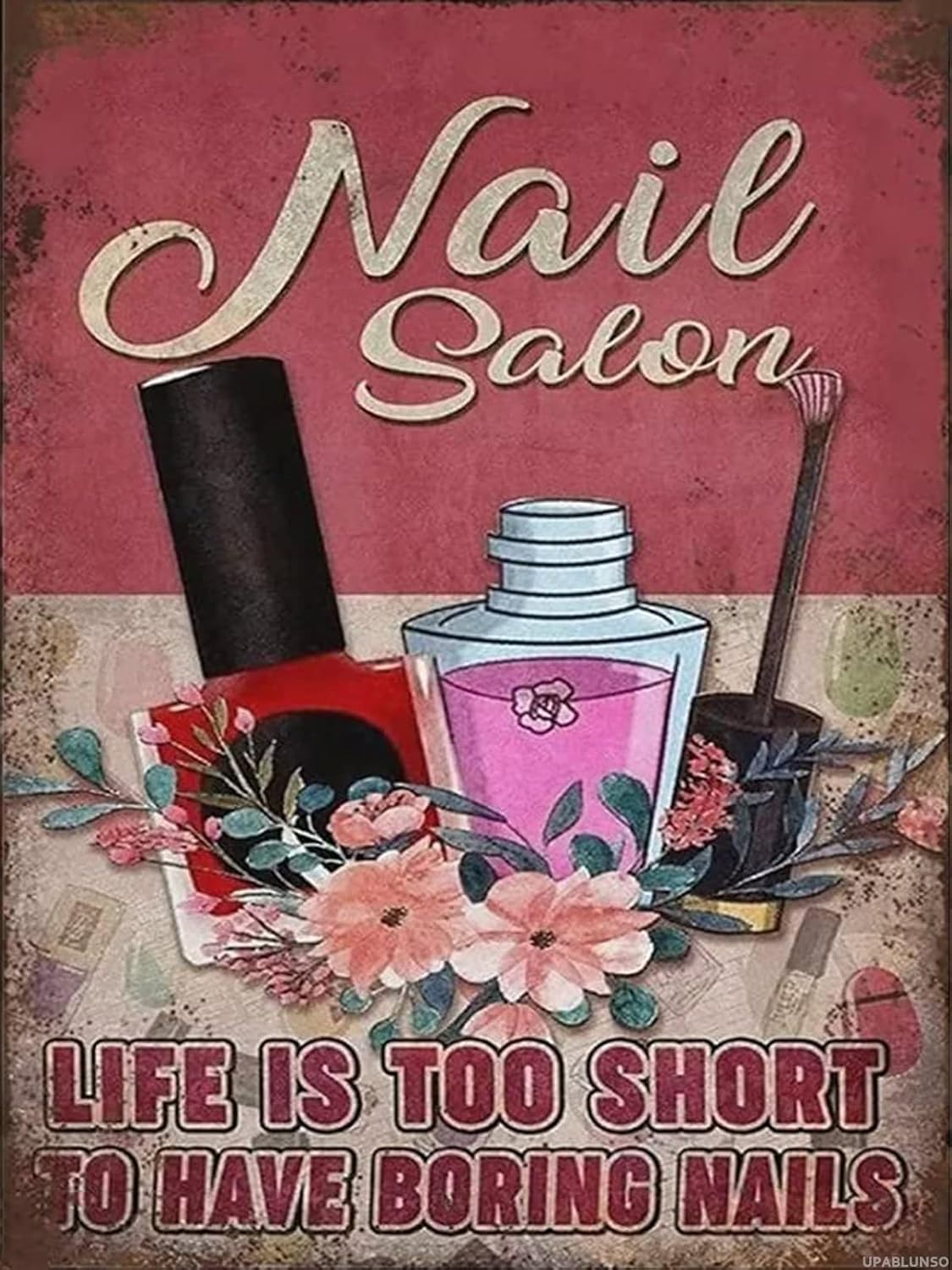 UPABLUNSO 5D Diamond Painting Full Drill Nail Salon, Diamond Painting Kits for