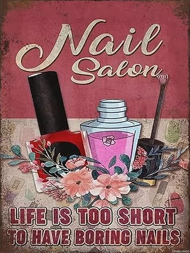 UPABLUNSO Pintura de diamante 5D para salón de uñas, kit de pintura de diamantes para adultos, kit de arte de diamante 5D para principiantes,