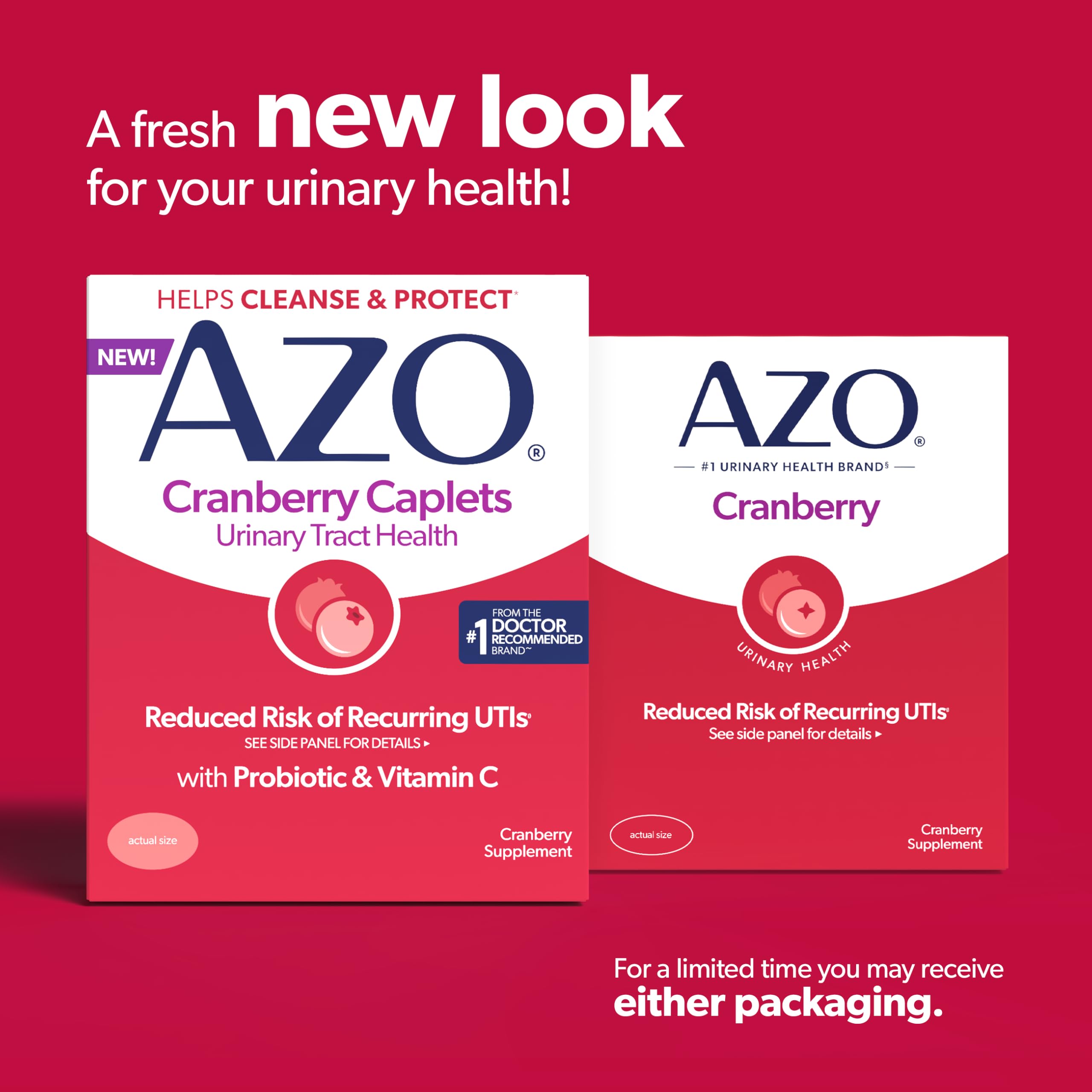 AZO Cranberry for Healthy Urinary Tract with Immune Boosting Probiotic & Vitamin C - 50 Tab (Packaging May Vary) — Amazon image 2